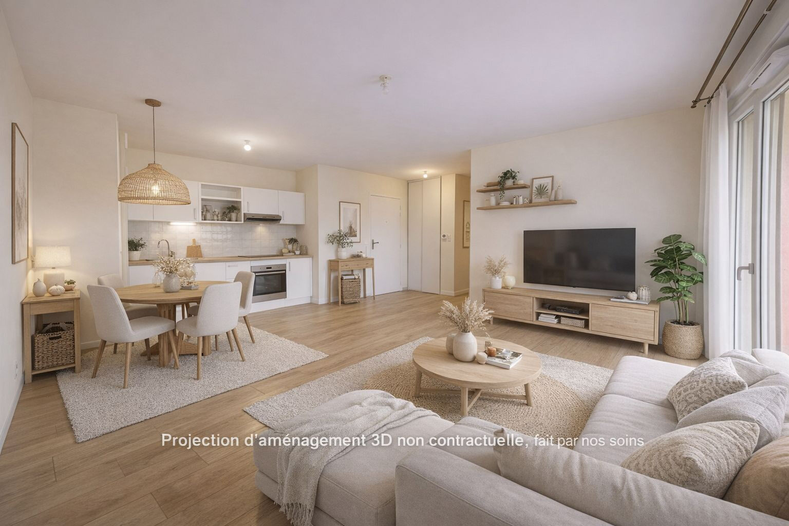 Appartement LA SALVETAT SAINT GILLES (31880) 3 pi&egrave;ces 58.43 m&sup2;