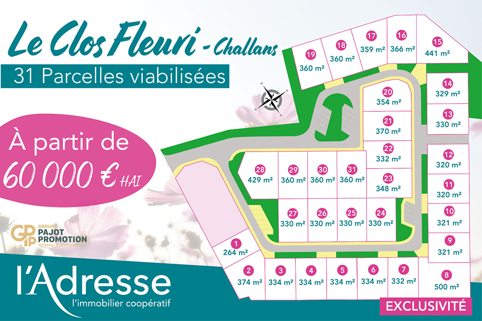 Terrain CHALLANS (85300) 354.00 m²