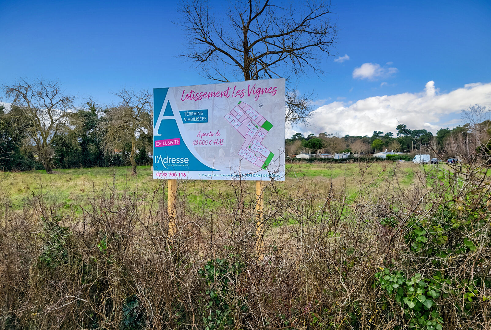 Terrain NOTRE DAME DE MONTS (85690) 653.00 m&sup2;