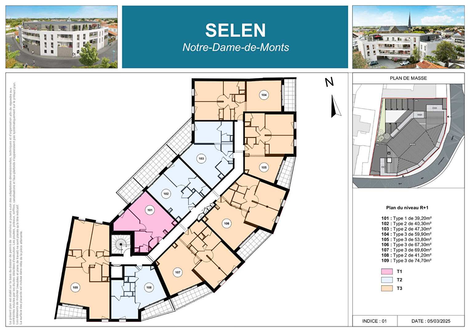 Appartement NOTRE DAME DE MONTS (85690) 3 pièces 75.00 m²