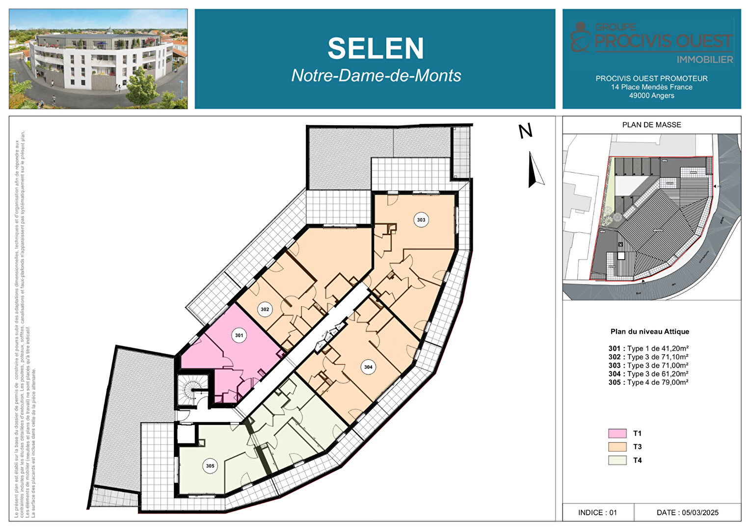 Appartement NOTRE DAME DE MONTS (85690) 3 pièces 70.70 m²
