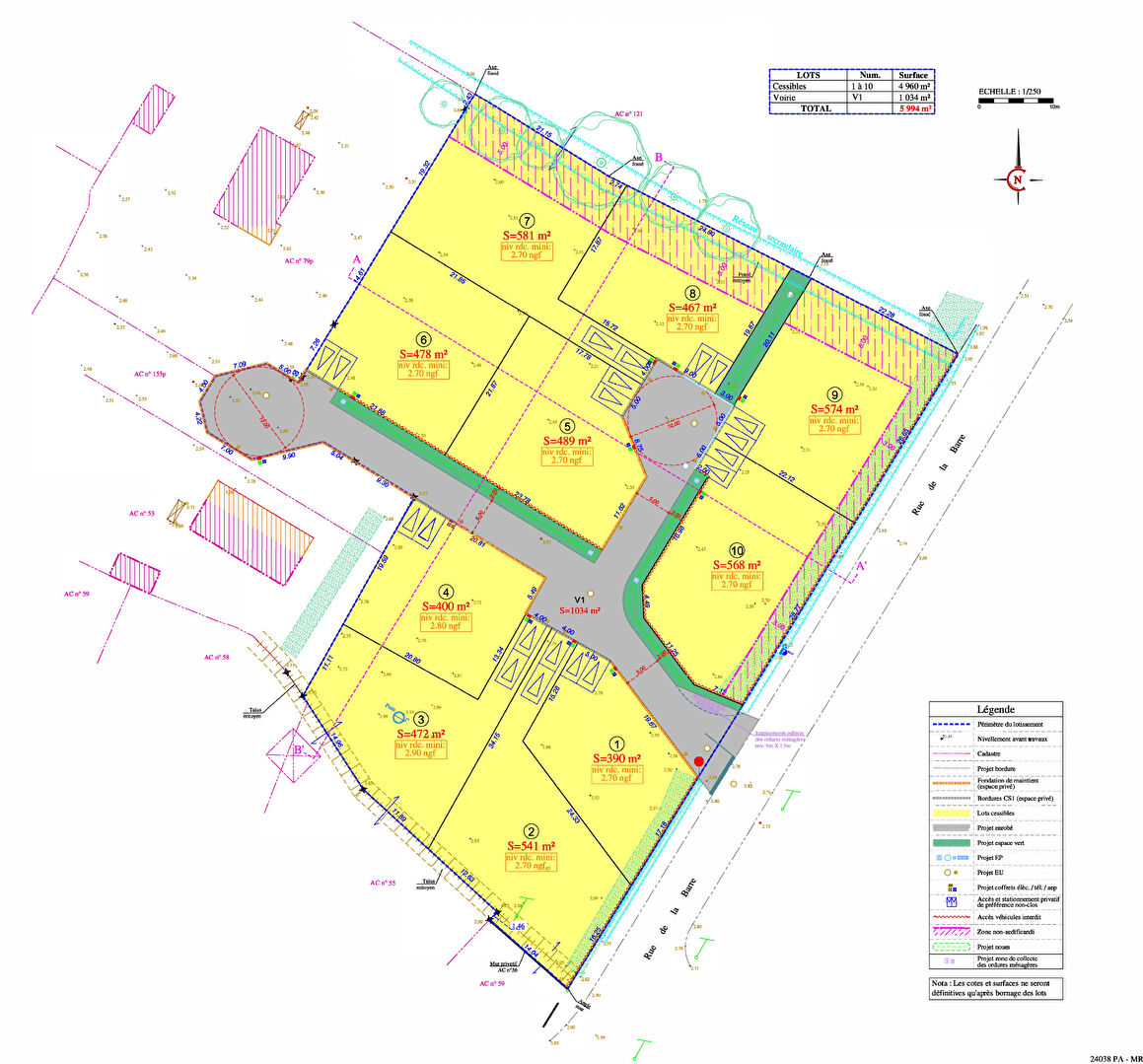 Terrain NOTRE DAME DE MONTS (85690) 541.00 m²