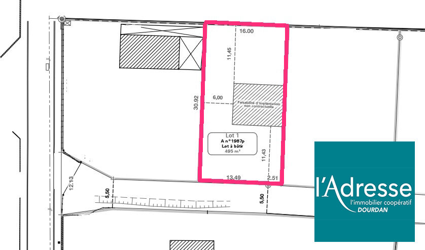 Terrain DOURDAN (91410) 495.00 m²