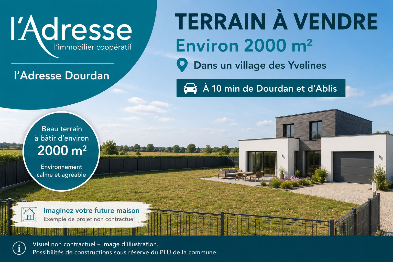 Ablis (78) 171 000 € Terrain 2200.00 m² Voir le bien