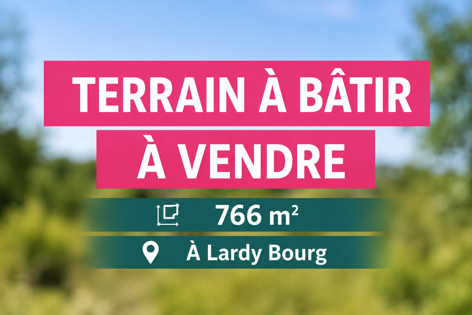 Terrain LARDY (91510) 766.00 m&sup2;