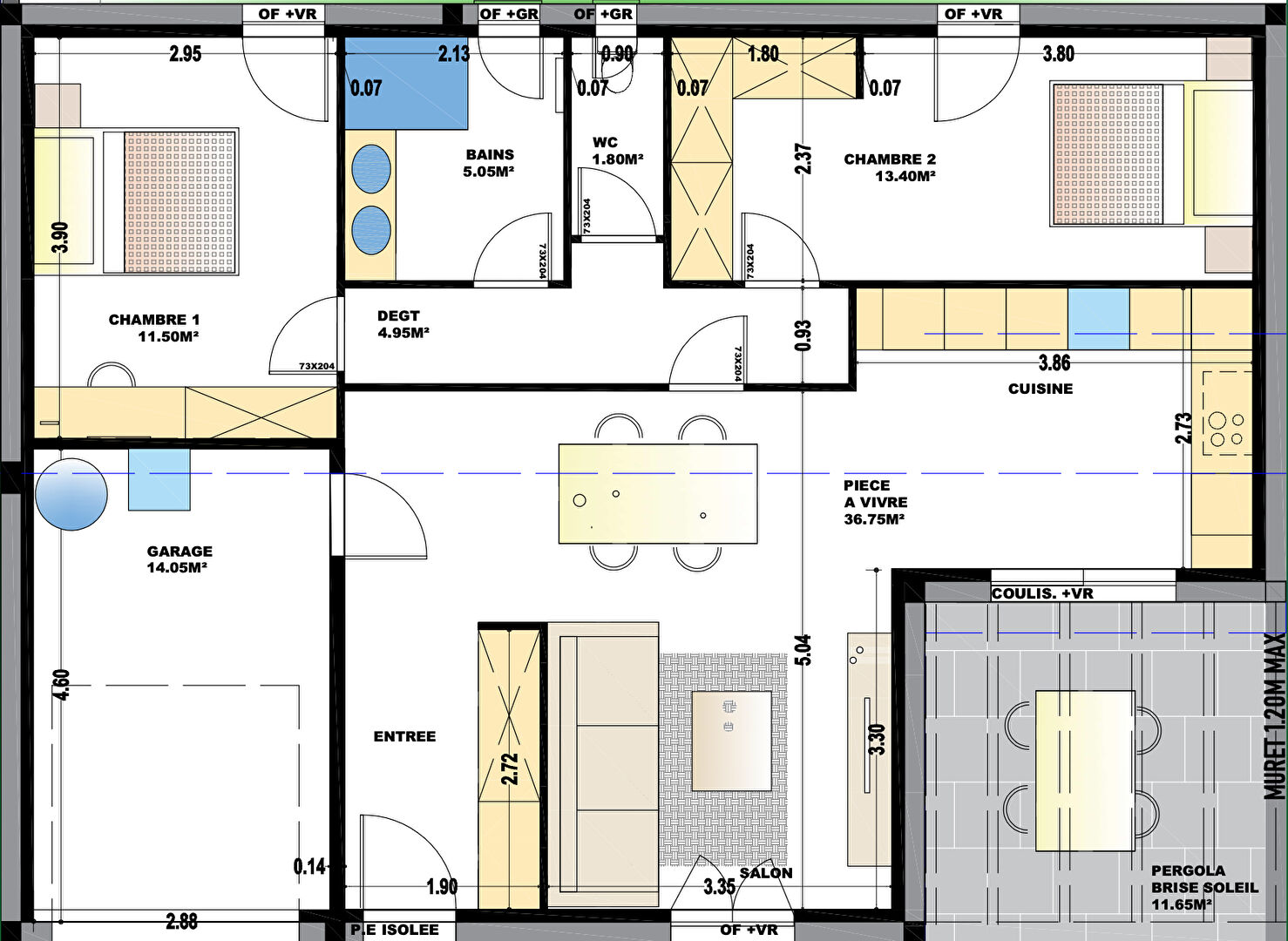 Maison ALBI (81000) 3 pièces 75.00 m²