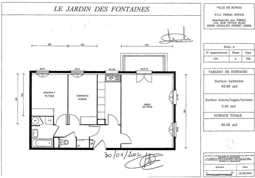 Appartement RUNGIS (94150) 3 pièces 63.02 m²