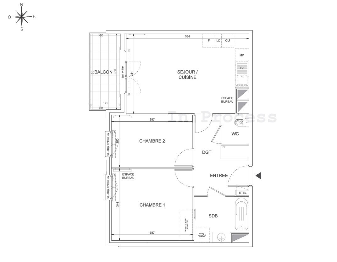 Appartement LOGNES (77185) 3 pièces 59.44 m²