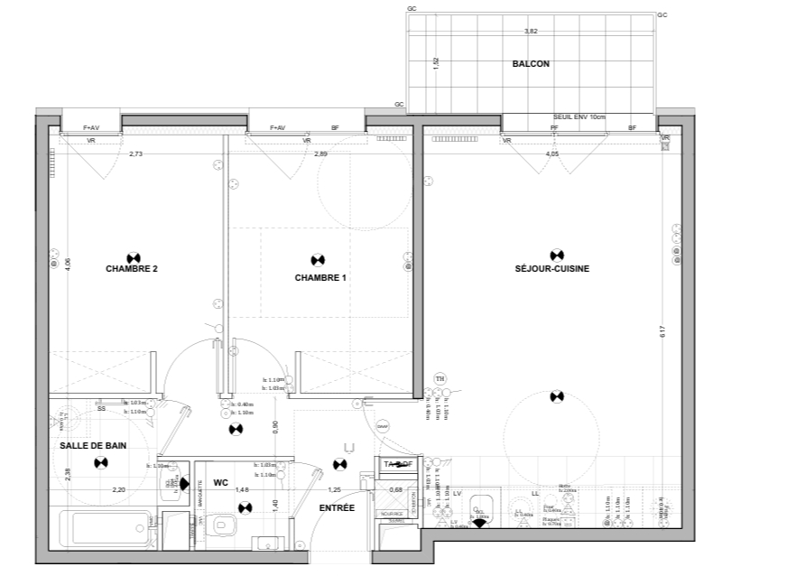 Appartement MASSY (91300) 3 pi&egrave;ces 60.10 m&sup2;