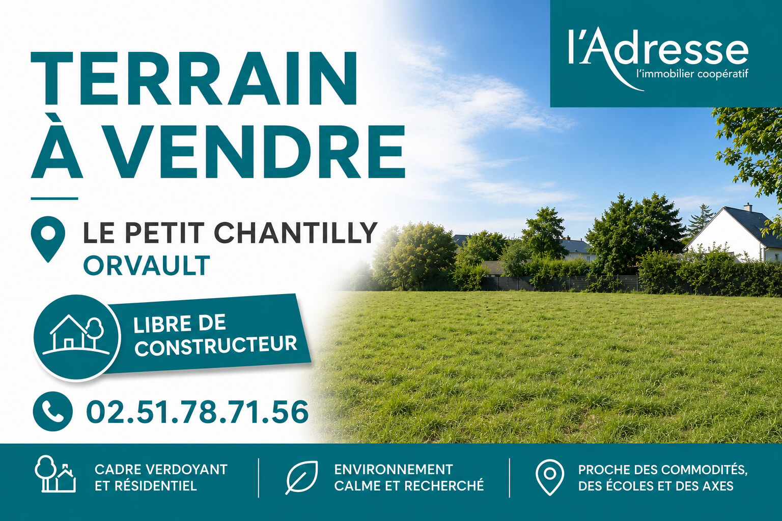Terrain ORVAULT (44700) 325.00 m&sup2;