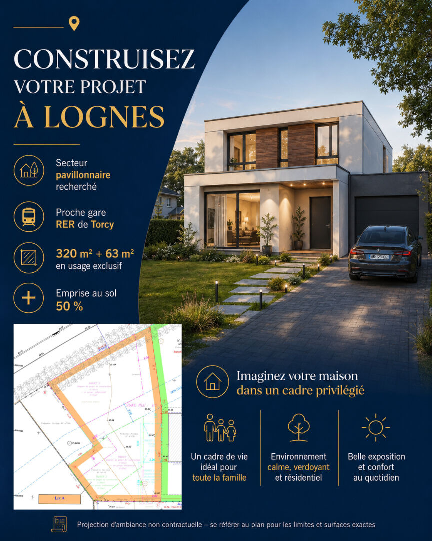 Terrain Lognes (77185) 318.00 m&sup2;
