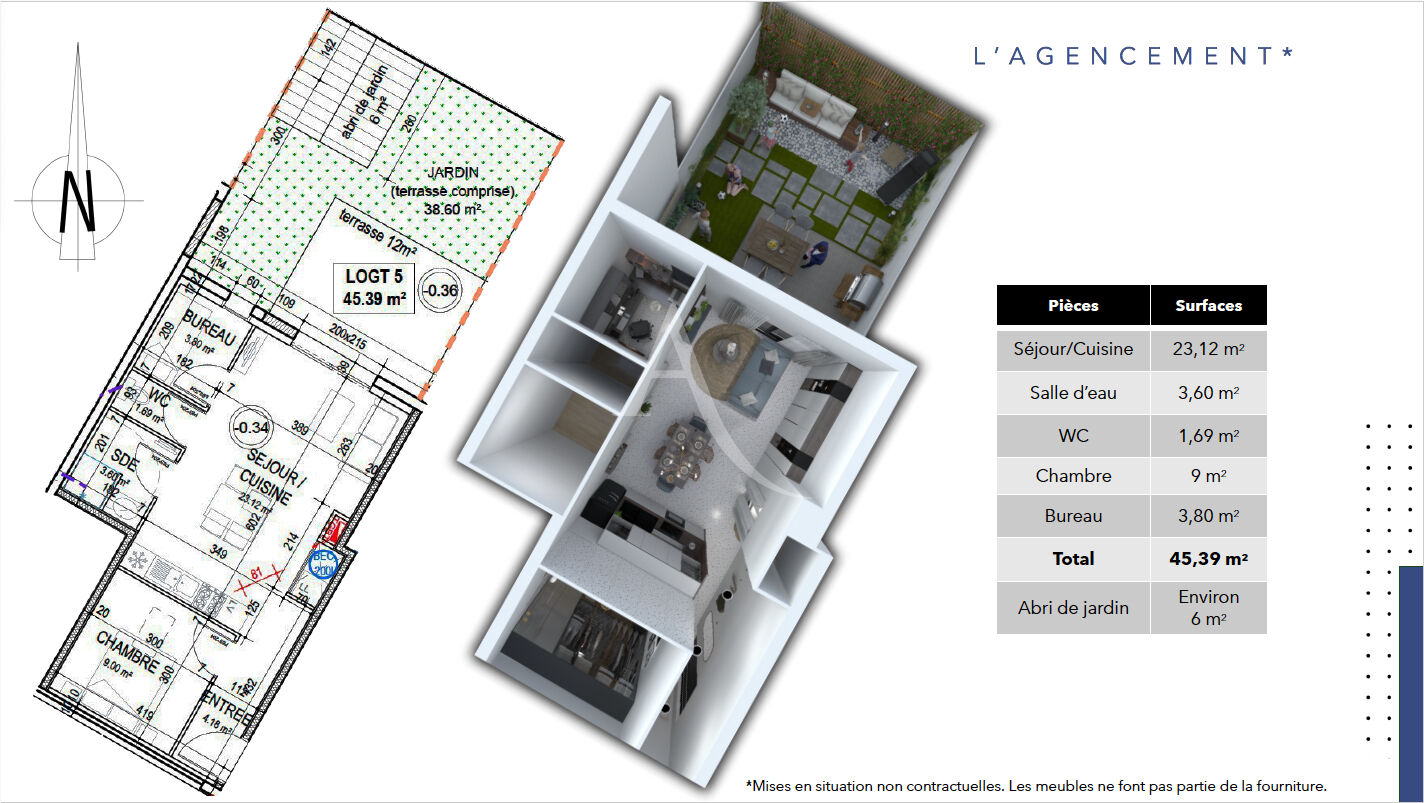 Programme Neuf BRETIGNOLLES SUR MER (85470) 2 pièces 45.39 m²