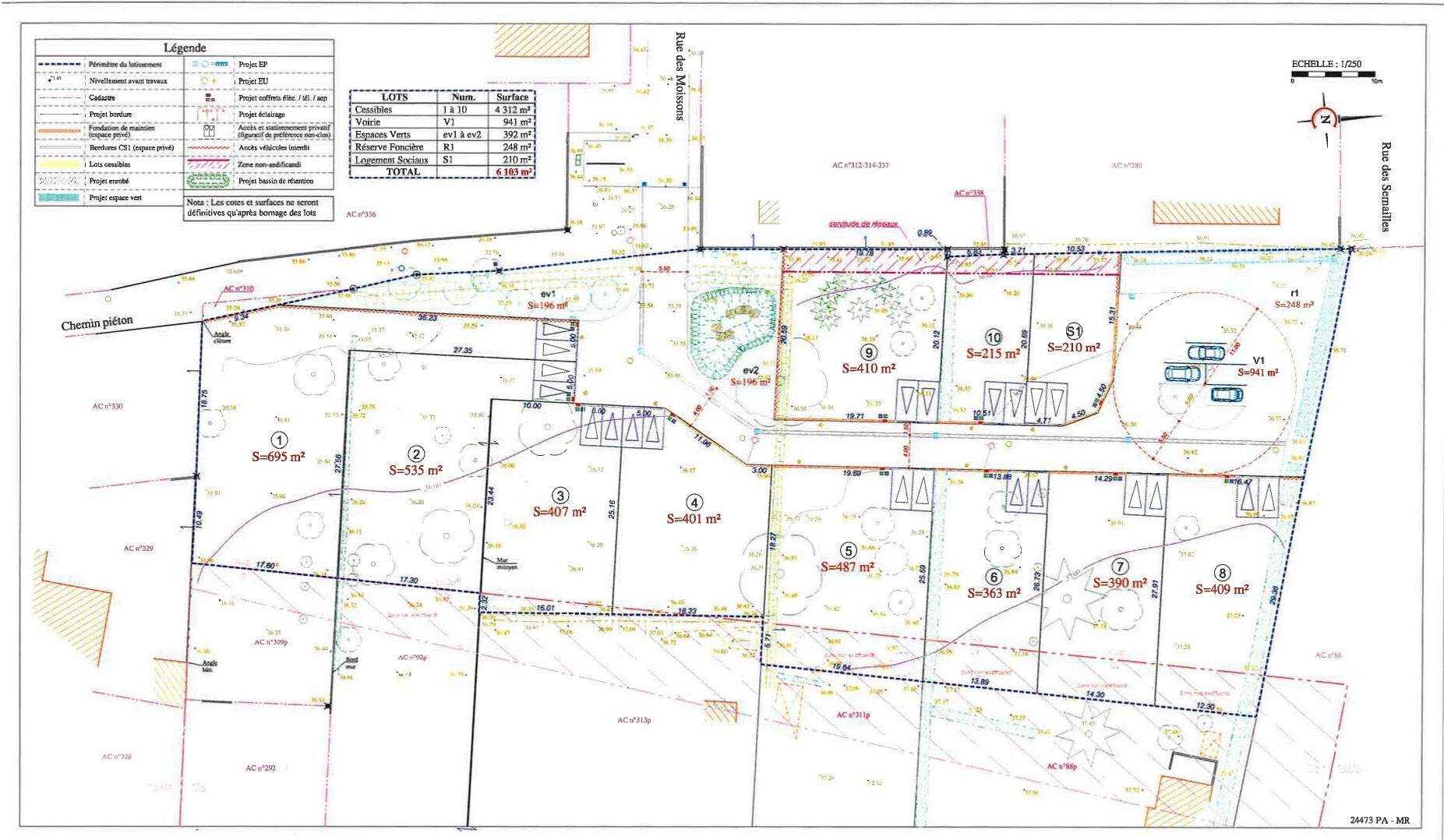 Terrain LANDEVIEILLE (85220) 487.00 m²