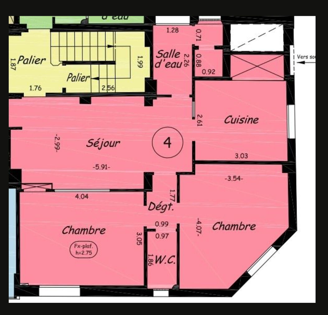 Appartement LES LILAS (93260) 3 pièces 56.62 m²