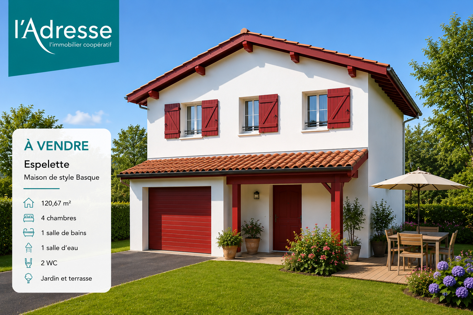 Maison ESPELETTE (64250) 5 pi&egrave;ces 120.67 m&sup2;